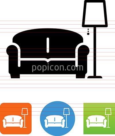 400x475 Living Room Couch Icon