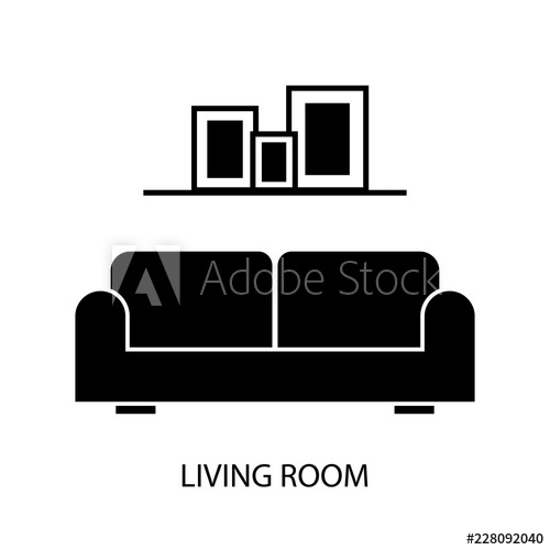 500x500 Living Room Icon Clipart Image Isolated On White Background