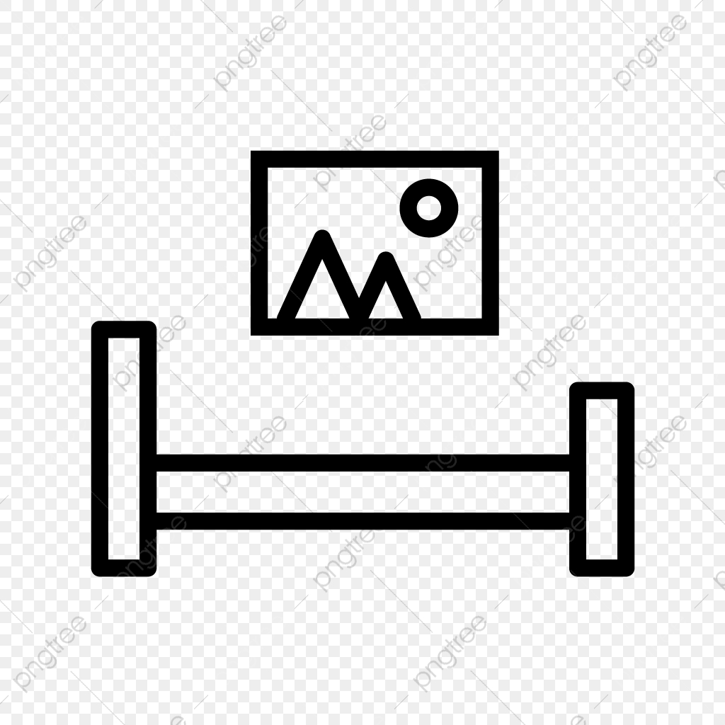 1024x1024 Vector Bed Room Icon, Living Room, Bedroom, Bed Png And Vector