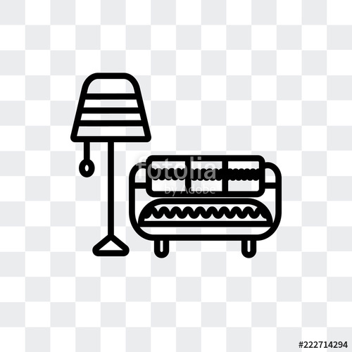 500x500 Living Room Icon Isolated On Transparent Background Modern