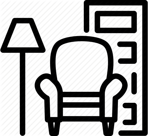 512x471 Chair, Furnished, Furnishings, Furniture, Living Room Icon