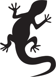 183x250 Simple Lizard Icon Sticker