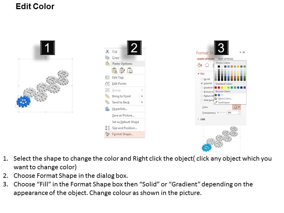 960x720 Lj Eight Staged Gear Process Icon Diagram Powerpoint Template