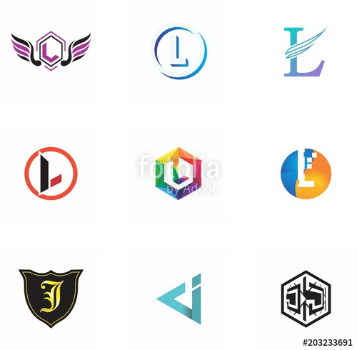 500x490 J, L, Jl, Lj Letter Logo Design For Icon, Web, Technology
