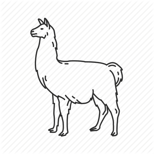 512x512 Camelidae Family, Large Land Mammal, Llama, Mammal, Pack Animal Icon