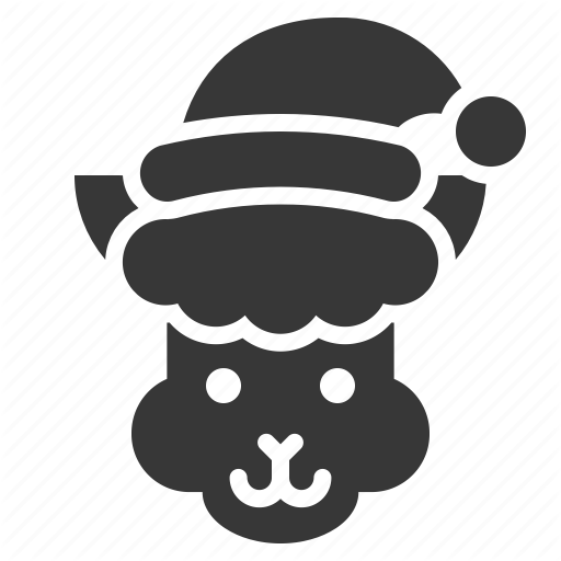 512x512 Alpaca, Animal, Christmas, Hat, Llama Icon