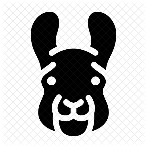 512x512 Llama Icon Of Glyph Style