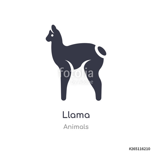500x500 Llama Icon Isolated Llama Icon Vector Illustration From Animals