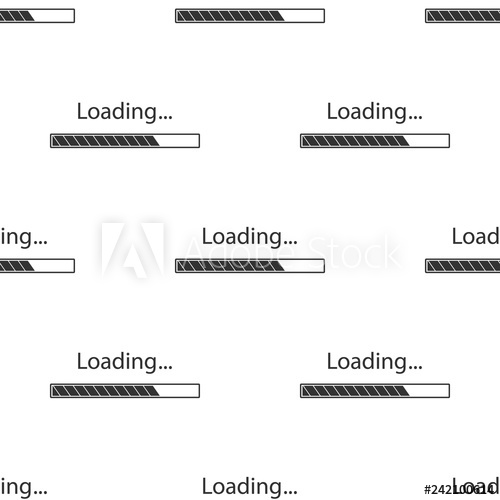 500x500 Loading Icon Seamless Pattern On White Background Progress Bar