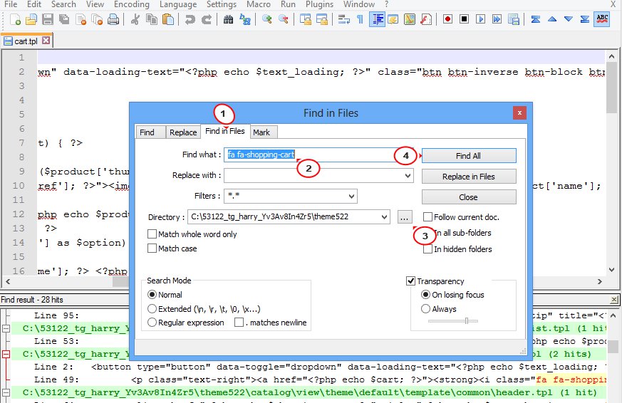 873x566 Opencart How To Change Font Awesome Icons