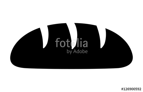 500x322 Bread Loaf Or Bread Roll Flat Icon For Food Apps And Websites