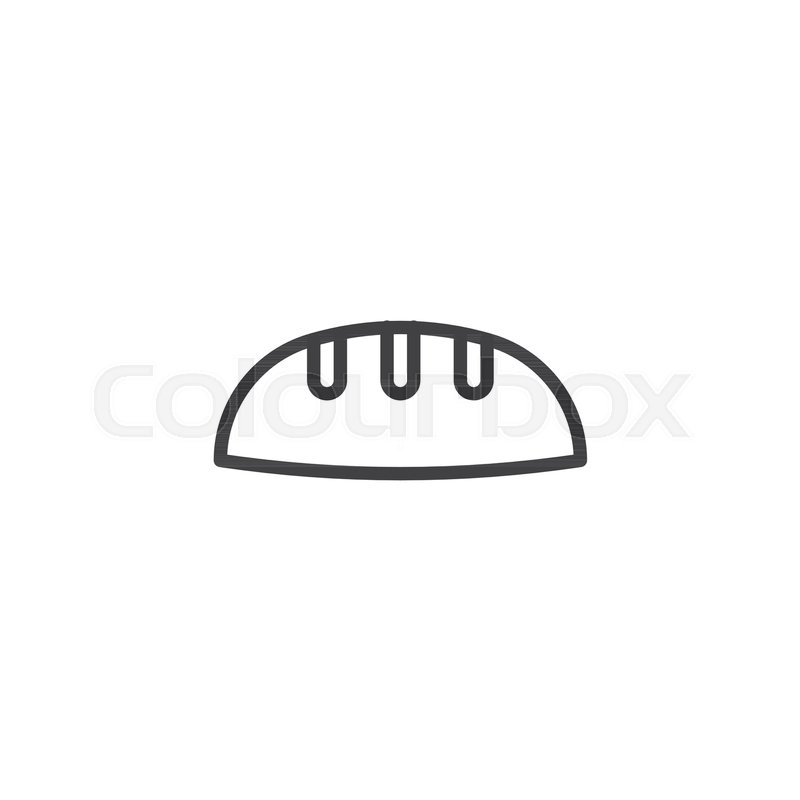 800x800 Loaf Bread Outline Icon Linear Style Stock Vector Colourbox