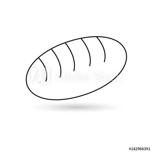 500x500 Loaf Of Bread Icon Outline Black On White Background
