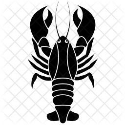 256x256 Lobster Icon Of Glyph Style