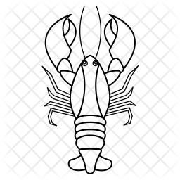 256x256 Lobster Icon Of Line Style