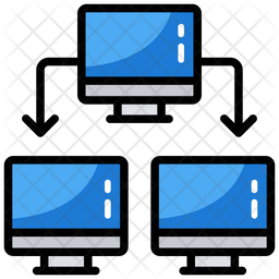 256x256 Local Area Network Icon Of Colored Outline Style