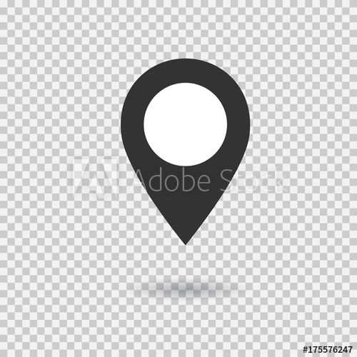 500x500 Black Local Marker With Shadow Vector Icon