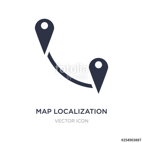 500x500 Map Localization Icon On White Background Simple Element