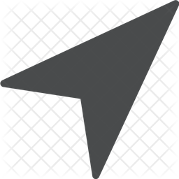 256x256 Location Arrow Icon Of Glyph Style