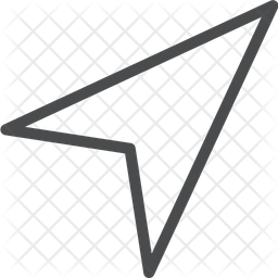 256x256 Location Arrow Icon Of Line Style