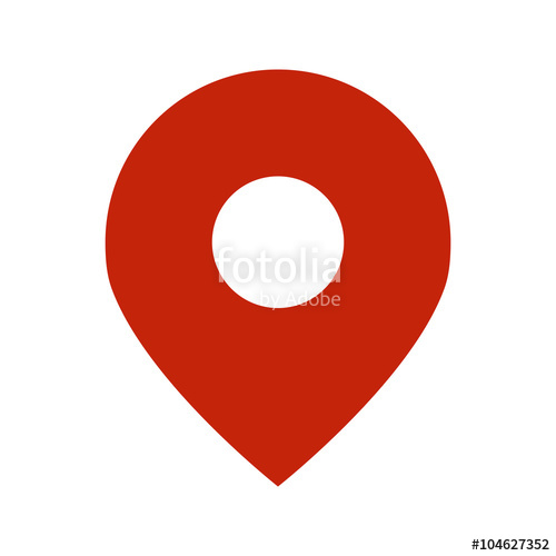 500x500 Location Geo Pin Arrow Vector Icon Stock Image And Royalty Free