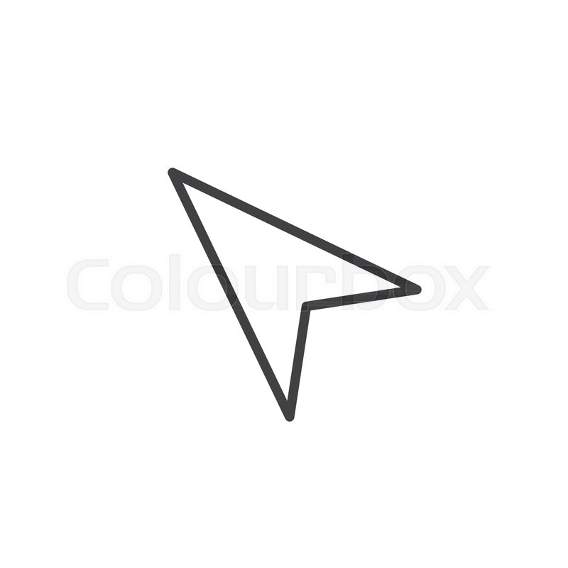 800x800 Location Pointer Arrow Line Icon, Stock Vector Colourbox