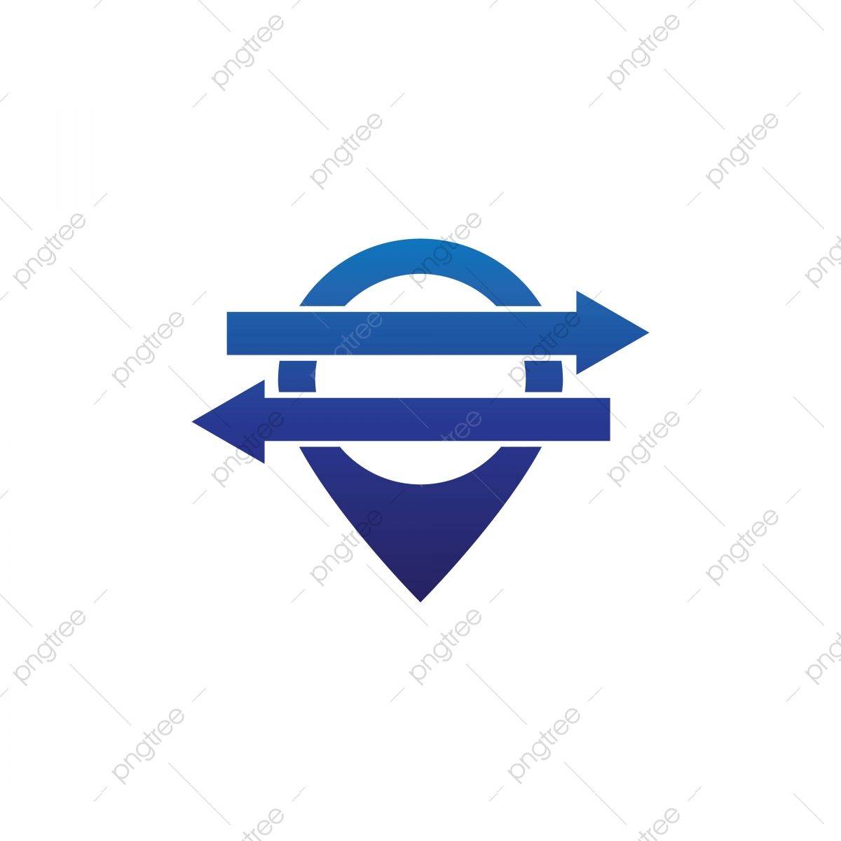 1200x1200 Vector Illustration Company Logo With Location And Arrow Icon
