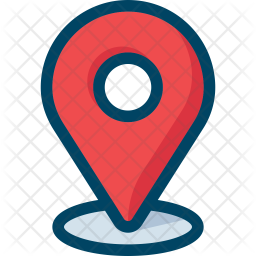 256x256 Location Pn Of Colored Outline Style