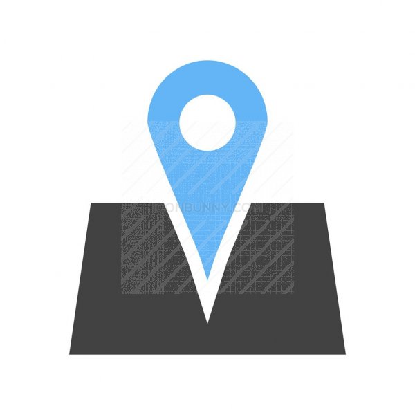 600x600 Location Blue Black Icon