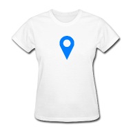 190x190 Location Icon Blue Women's T Shirt Spreadshirt