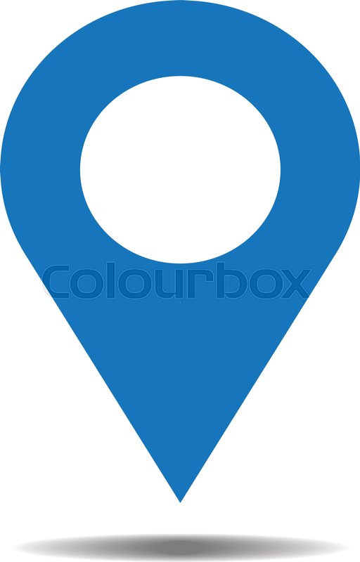 512x800 Location Blue Icon Vector Pin Sign Stock Vector Colourbox