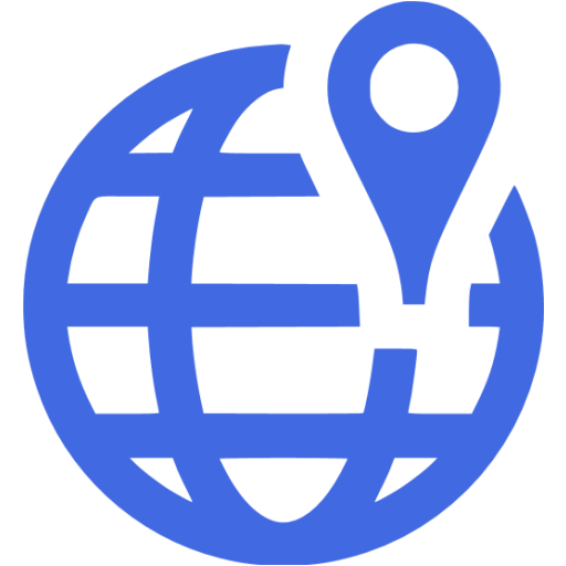 512x512 Royal Blue Worldwide Location Icon