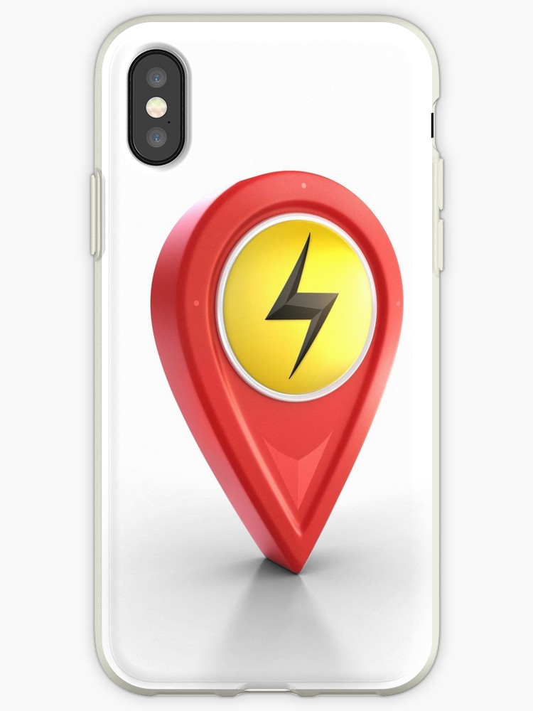 750x1000 Thunder Bolt Power Locator Pin Map Icon Iphone Case Cover