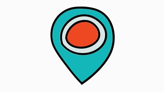 320x180 Location Icon Pop Up Animation Motion Background