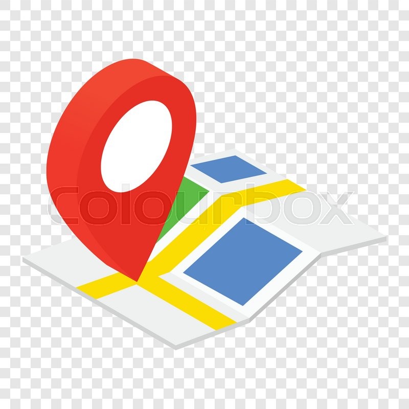 800x800 Location Isometric Icon On Stock Vector Colourbox