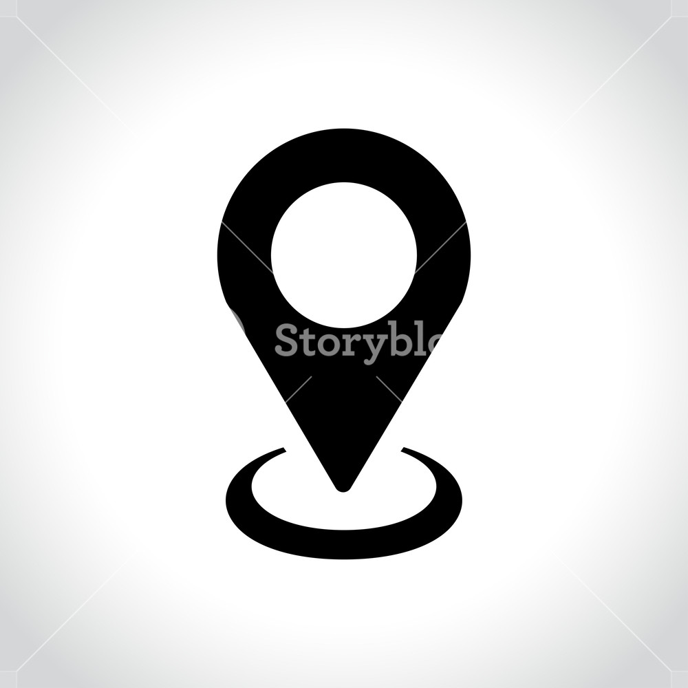 1000x1000 Illustration Of Location Icon On White Background Royalty Free