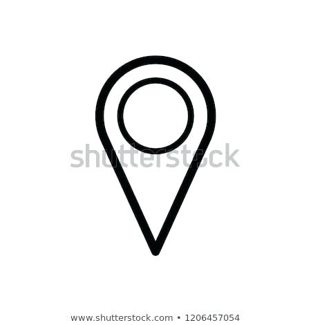 450x470 Pin Locator Location Icon Vector On Line Art Style And White