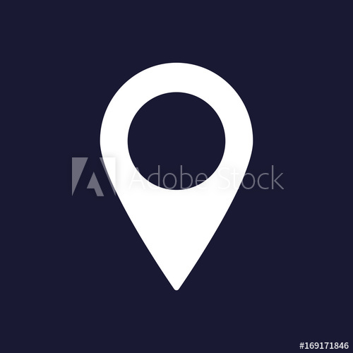 500x500 Vector Positioning Icon Geolocation Location A Mark On The Map