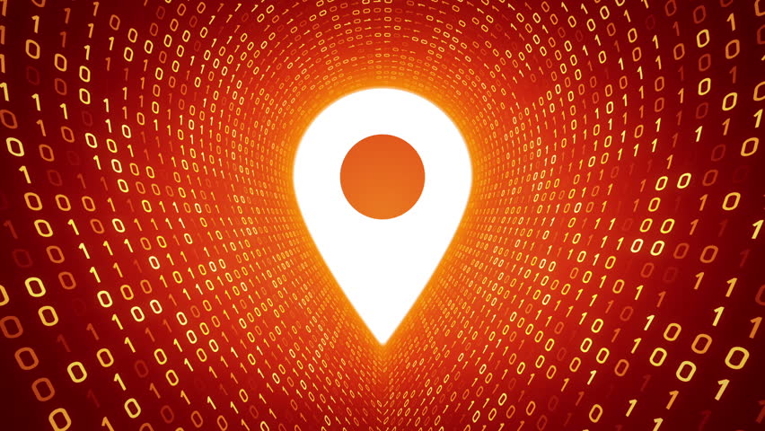 852x480 White Location Icon Form Yellow Stock Footage Video