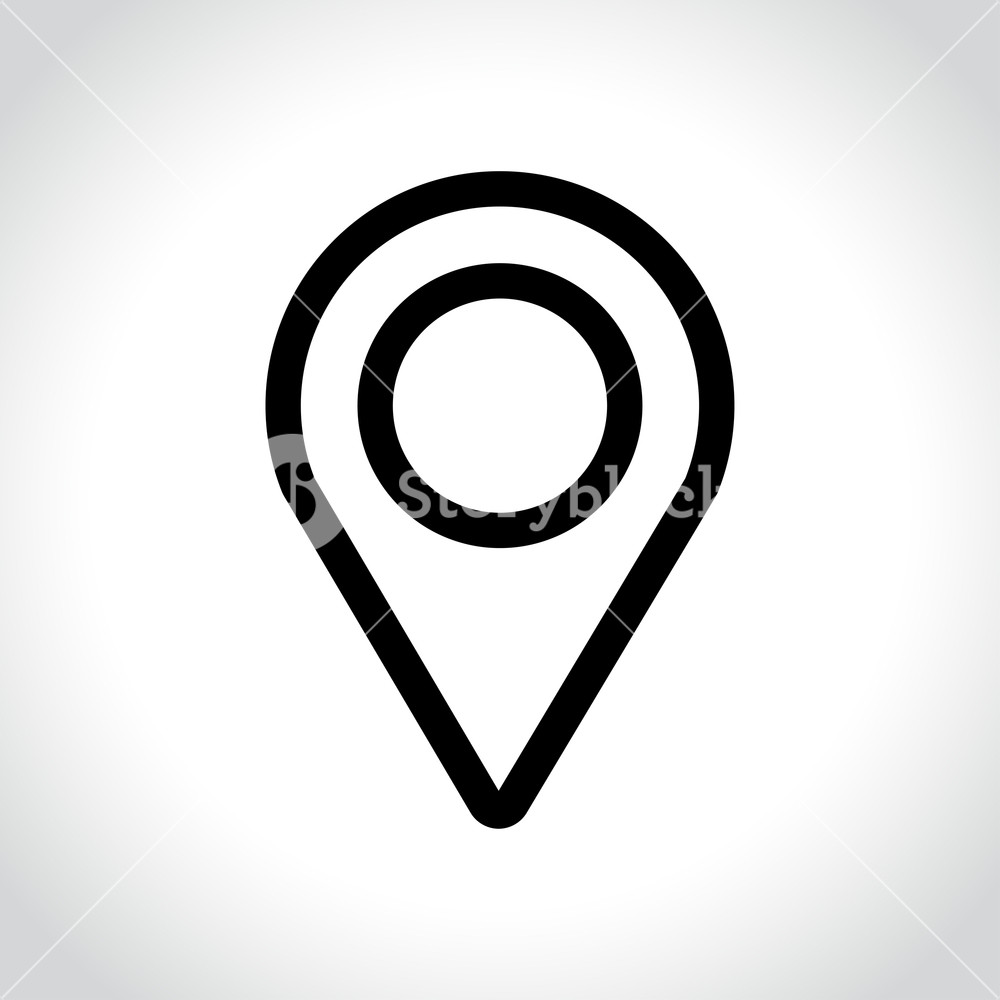 1000x1000 Illustration Of Location Pn On White Background Royalty Free