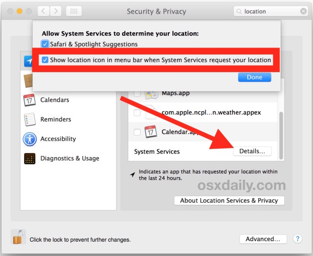 610x500 Show Location Usage Icon In The Menu Bar Of Mac Os X