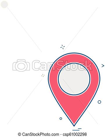 361x470 Location Map Tracking Gps Icon Vector Design