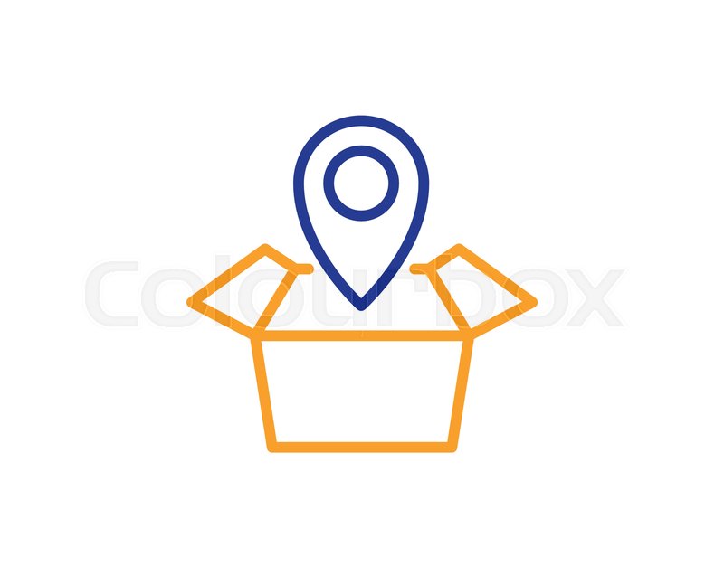 800x647 Package Tracking Line Icon Delivery Stock Vector Colourbox