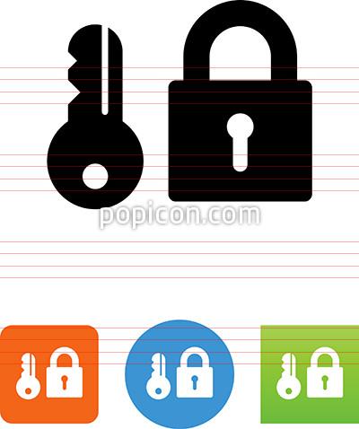 400x478 Lock And Key Icon