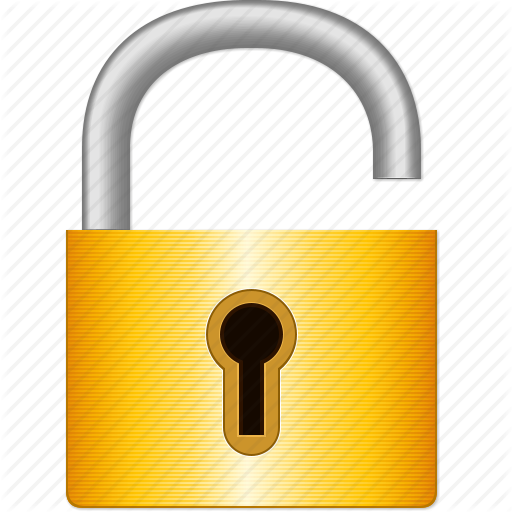 512x512 Open Lock, Password, Safety, Secret, Secure, Security, Unlock Icon
