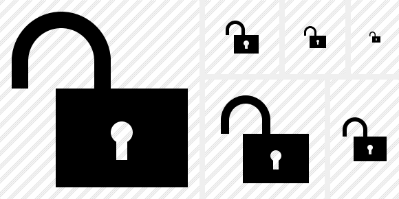 580x290 Unlock Icon Symbol Black Professional Stock Icon And Free Sets