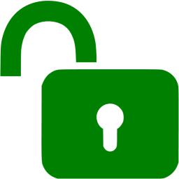 256x256 Green Unlock Icon