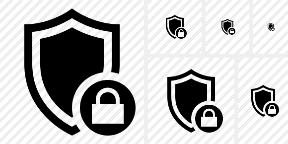 580x290 Shield Lock Icon Symbol Black Professional Stock Icon And Free