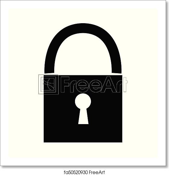 561x581 Free Art Print Of Lock Icon Freeart