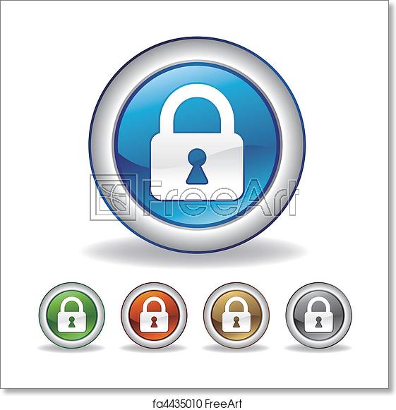 561x581 Free Art Print Of Vector Lock Icon Vector Lock Icon Set Freeart